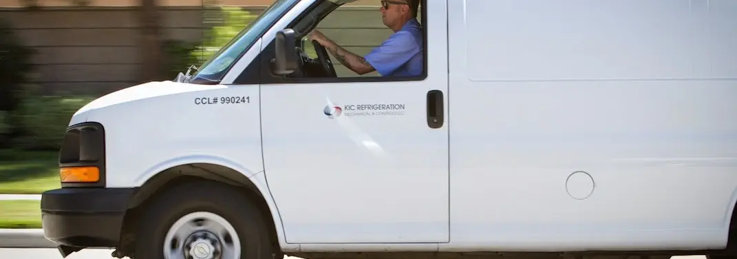 KIC Refrigeration service vehicle serving Texarkana area